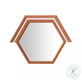 Lally Terracotta Velvet Prism Wall Mirror