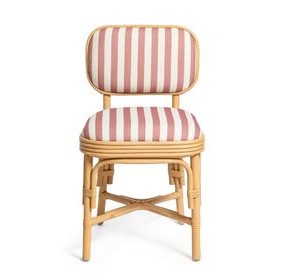 Dorine Cherry and White Performance Fabric Upholstered Dining Chair