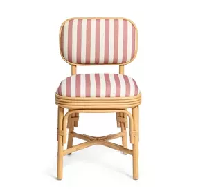 Dorine Cherry and White Performance Fabric Upholstered Dining Chair
