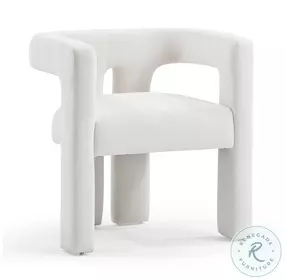 Sloane Bone White Recycled Fabric Chair