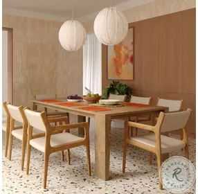 Polly Natural Ash Extendable Rectangular Dining Room Set
