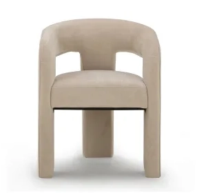 Malone Taupe Performance Fabric Upholstered Dining Chair