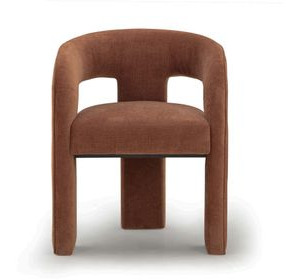 Malone Rust Red Performance Fabric Upholstered Dining Chair