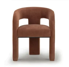 Malone Rust Red Performance Fabric Upholstered Dining Chair