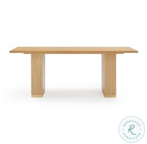 Chelsea Natural Oak Wood 79" Rectangular Dining Table