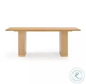 Chelsea Natural Oak Wood 79" Rectangular Dining Table