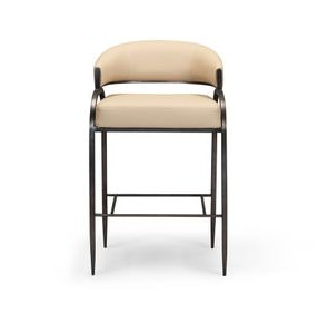Tatum Taupe Upholstered Counter Height Stool