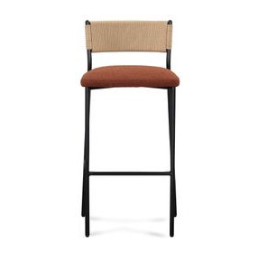 Celine Maroon Performance Fabric Upholstered Bar Stool