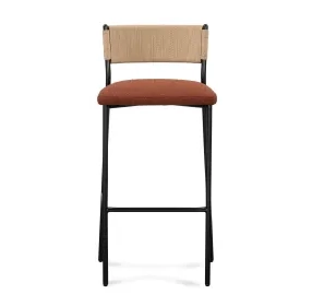 Celine Maroon Performance Fabric Upholstered Bar Stool