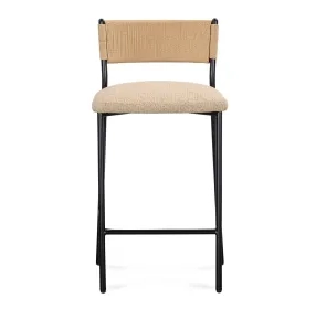 Celine Tan Performance Fabric Upholstered Bar Stool