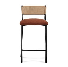 Celine Maroon Performance Fabric Upholstered Counter Height Stool