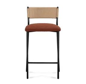 Celine Maroon Performance Fabric Upholstered Counter Height Stool