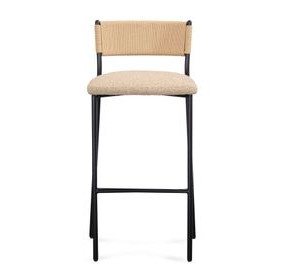 Celine Tan Performance Fabric Upholstered Counter Height Stool