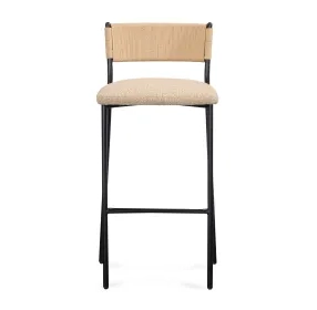 Celine Tan Performance Fabric Upholstered Counter Height Stool