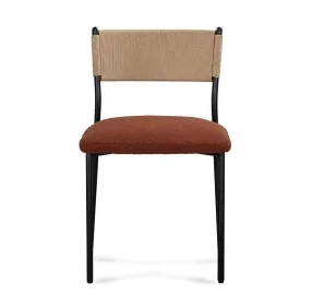 Celine Maroon Performance Fabric Upholstered Dining Chair Set of 2