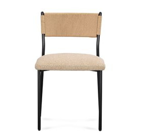 Celine Tan Performance Fabric Upholstered Dining Chair Set of 2