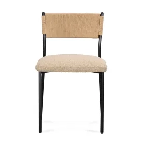 Celine Tan Performance Fabric Upholstered Dining Chair Set of 2