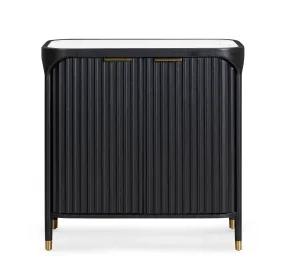 Yaha Black and White 2 Door Bar Cabinet