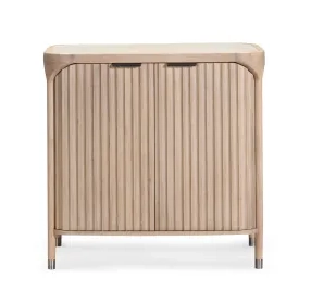 Yaha Natural and White 2 Door Bar Cabinet
