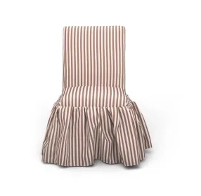 Gertrude Brown and White Performance Fabric Upholstered Dining Chair