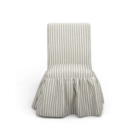 Gertrude Khaki and White Performance Fabric Upholstered Dining Chair