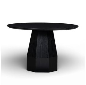 Brocha Black 48" Round Dining Table
