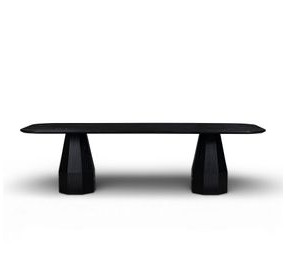 Brocha Black 106" Rectangular Dining Table