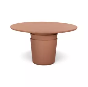 Margot Red Terracotta Outdoor 54" Round Dining Table