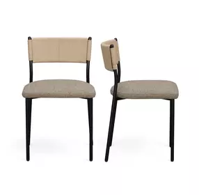 Celine Brown Performance Boucle Upholstered Dining Chair Set of 2
