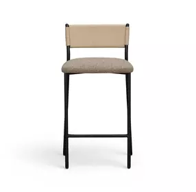 Celine Brown Performance Boucle Upholstered Counter Height Stool