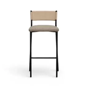 Celine Brown Performance Boucle Upholstered Bar Stool