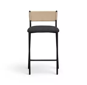 Celine Black Performance Boucle Upholstered Counter Height Stool