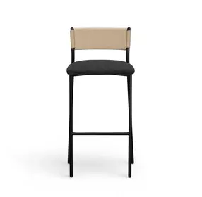 Celine Black Performance Boucle Upholstered Bar Stool