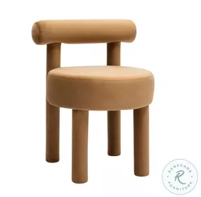 Carmel Cognac Velvet Dining Chair