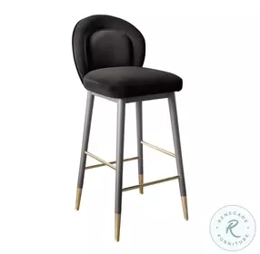 Hailey Charcoal Grey Velvet Counter Height Stool