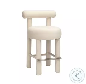Carmel Cream Velvet Counter Height Stool