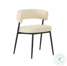 Maxine Cream Vegan Leather Dining Chair