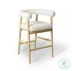 Spara Cream Performance Boucle Counter Height Stool