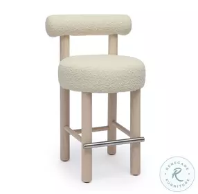 Carmel Cream Boucle Counter Height Stool