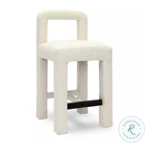 Hazel Cream Boucle Counter Height Stool