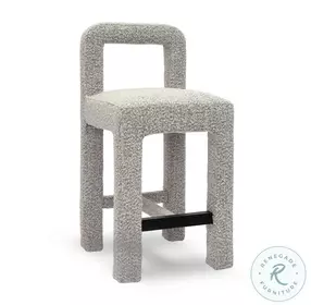 Hazel Grey Boucle Counter Height Stool