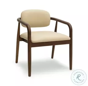 Betsy Taupe Vegan Leather Dining Chair