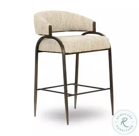 Tatum Cream Textured Performance Boucle Counter Height Stool