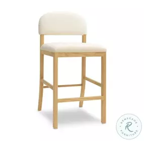 Calla Cream Performance Velvet Counter Height Stool