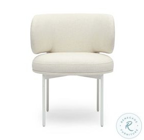 Maureen Cream Performance Upcycled Linen Dining Chair