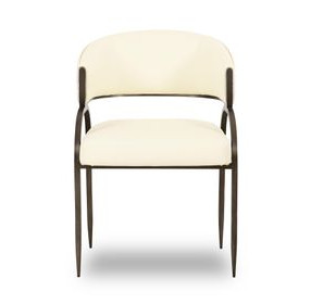 Tatum Cream Performance Fabric 2 Tone Dining Chair