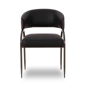 Tatum Black Performance Fabric Dining Chair