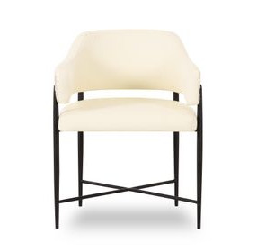 Sezanne Cream Performance Fabric 2 Tone Dining Chair