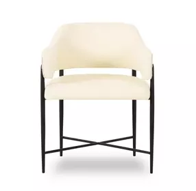 Sezanne Cream Performance Fabric 2 Tone Dining Chair