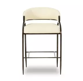 Tatum Cream Performance Fabric Counter Height Stool